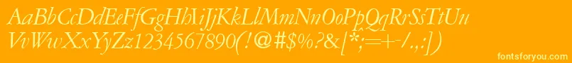 Подробнее о шрифте A771RomanItalic Шрифт A771RomanItalic – жёлтые шрифты на оранжевом фоне