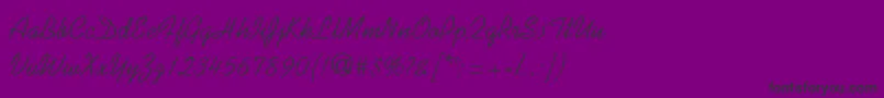 KabeanRegular-Schriftart – Schwarze Schriften auf violettem Hintergrund