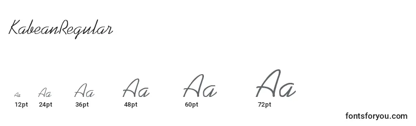 KabeanRegular Font Sizes