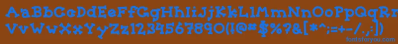 Sorority-fontti – siniset fontit ruskealla taustalla