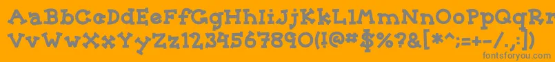 Sorority Font – Gray Fonts on Orange Background