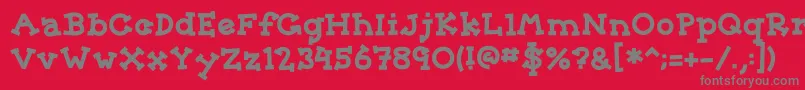 Sorority Font – Gray Fonts on Red Background