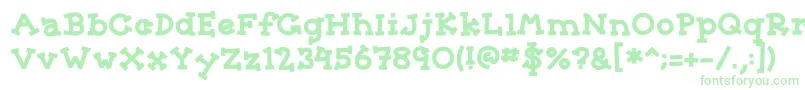 Sorority Font – Green Fonts on White Background