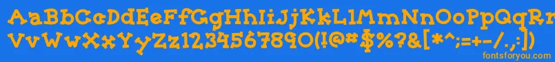 Saiba mais sobre a fonte Sorority Fonte Sorority – fontes laranjas em um fundo azul
