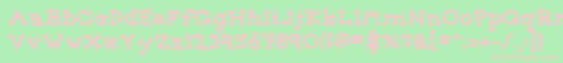 Sorority Font – Pink Fonts on Green Background