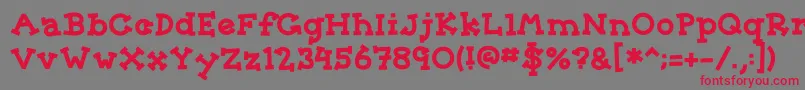 Sorority-Schriftart – Rote Schriften auf grauem Hintergrund