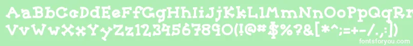 Sorority Font – White Fonts on Green Background