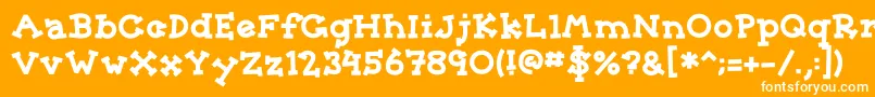 Sorority Font – White Fonts on Orange Background