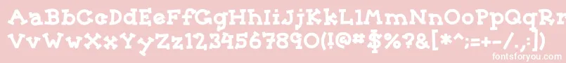 Sorority Font – White Fonts on Pink Background