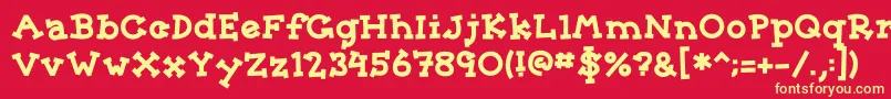 Sorority Font – Yellow Fonts on Red Background