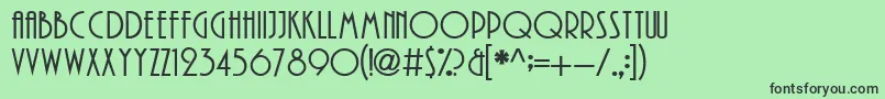 Playwright Font – Black Fonts on Green Background