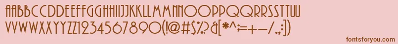 Playwright Font – Brown Fonts on Pink Background