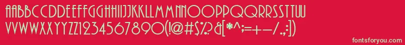 Playwright Font – Green Fonts on Red Background