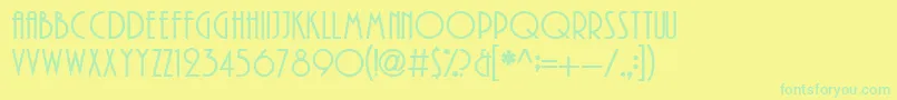 Playwright Font – Green Fonts on Yellow Background