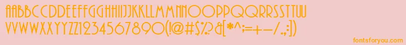 Playwright Font – Orange Fonts on Pink Background