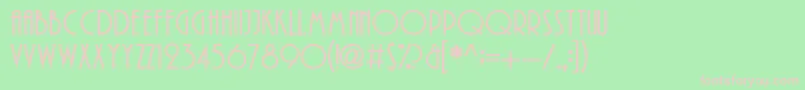 Playwright Font – Pink Fonts on Green Background