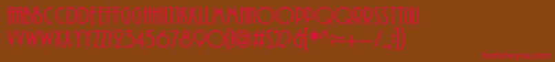 Playwright Font – Red Fonts on Brown Background
