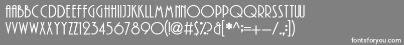 フォントPlaywright – 灰色の背景に白い文字