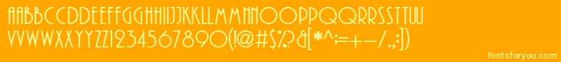 Подробнее о шрифте Playwright Шрифт Playwright – жёлтые шрифты на оранжевом фоне