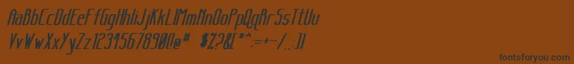 SanityBoldItalic Font – Black Fonts on Brown Background