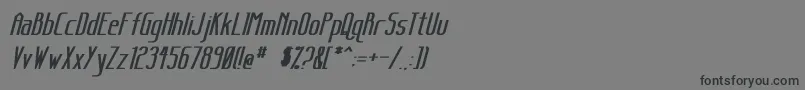 SanityBoldItalic Font – Black Fonts on Gray Background