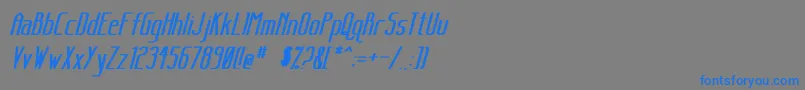 SanityBoldItalic Font – Blue Fonts on Gray Background
