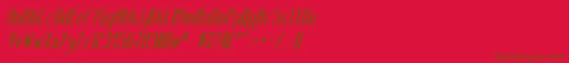 SanityBoldItalic Font – Brown Fonts on Red Background