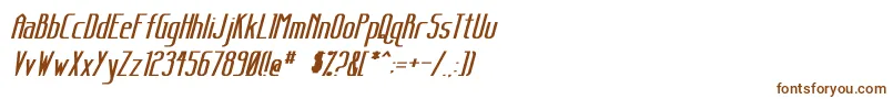 SanityBoldItalic Font – Brown Fonts on White Background