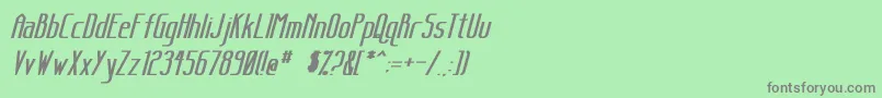 SanityBoldItalic Font – Gray Fonts on Green Background