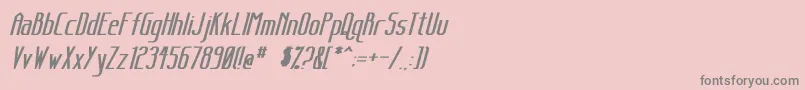 SanityBoldItalic-Schriftart – Graue Schriften auf rosa Hintergrund