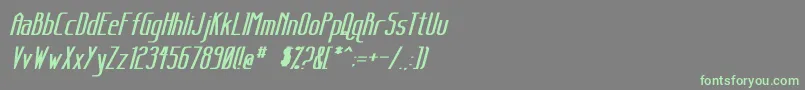 SanityBoldItalic Font – Green Fonts on Gray Background