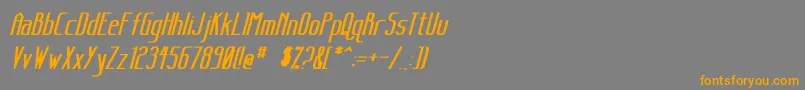 SanityBoldItalic Font – Orange Fonts on Gray Background