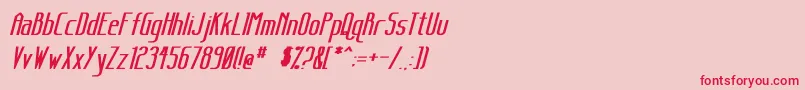 SanityBoldItalic Font – Red Fonts on Pink Background
