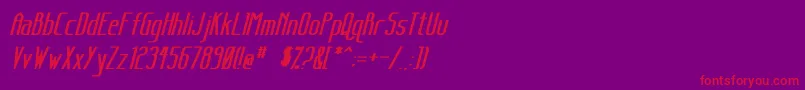 SanityBoldItalic Font – Red Fonts on Purple Background