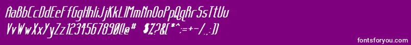SanityBoldItalic Font – White Fonts on Purple Background