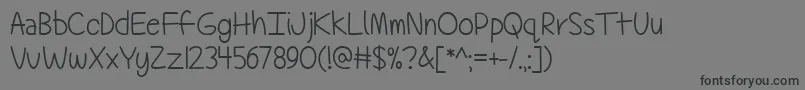 TechnicallyButNotActually Font – Black Fonts on Gray Background