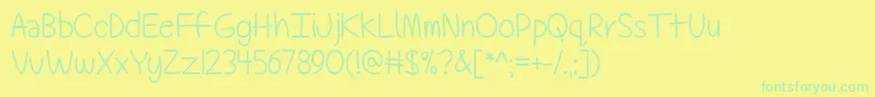 fuente TechnicallyButNotActually – Fuentes Verdes Sobre Fondo Amarillo