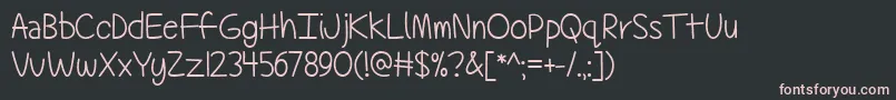 TechnicallyButNotActually Font – Pink Fonts on Black Background