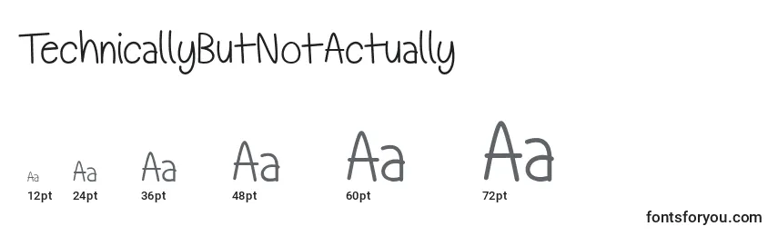 TechnicallyButNotActually Font Sizes