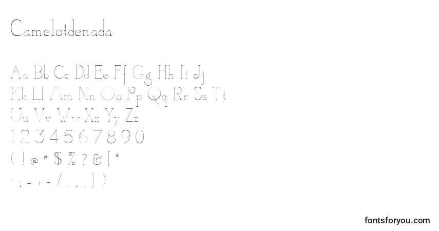 Fuente Camelotdenada - alfabeto, números, caracteres especiales