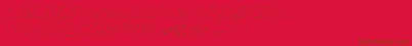 フォントCamelotdenada – 赤い背景に茶色の文字