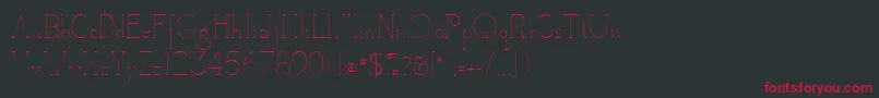 Camelotdenada-Schriftart – Rote Schriften auf schwarzem Hintergrund