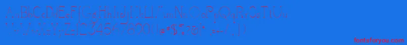 Camelotdenada Font – Red Fonts on Blue Background