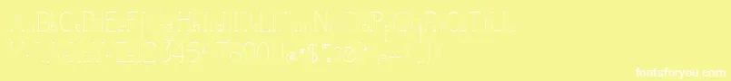 Camelotdenada Font – White Fonts on Yellow Background