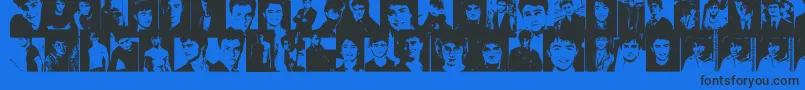 Fonte DanielRadcliffe – fontes pretas em um fundo azul