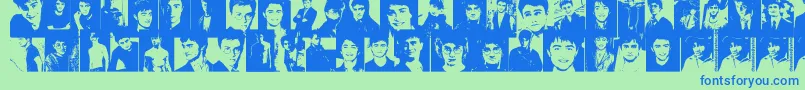 DanielRadcliffe Font – Blue Fonts on Green Background