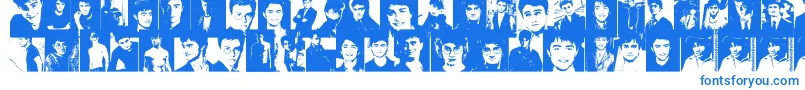 fuente DanielRadcliffe – Fuentes Azules Sobre Fondo Blanco