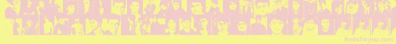 Fonte DanielRadcliffe – fontes rosa em um fundo amarelo