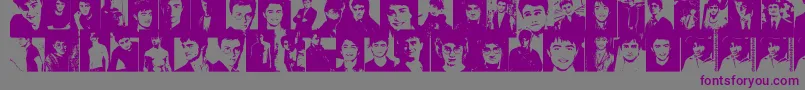 DanielRadcliffe-Schriftart – Violette Schriften auf grauem Hintergrund