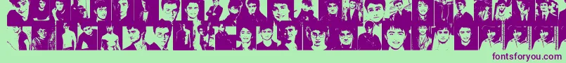 DanielRadcliffe Font – Purple Fonts on Green Background